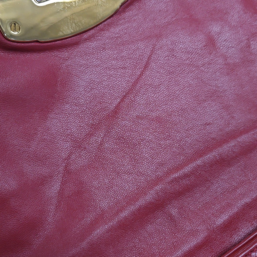 Lambskin Clutch Red