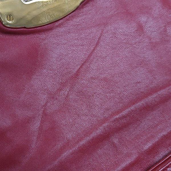 Lambskin Clutch Red