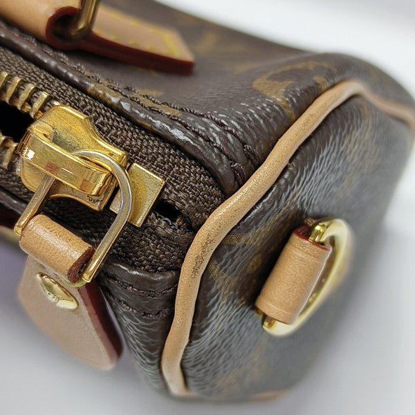 SPEEDY Nano Monogram Coated Canvas Brown