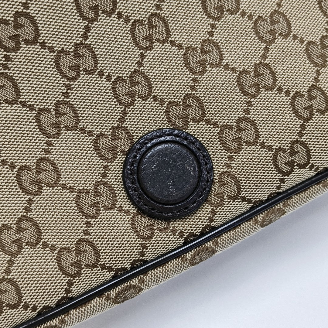 Monogram Canvas Shoulder Bag Brown