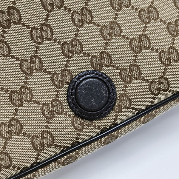 Monogram Canvas Shoulder Bag Brown