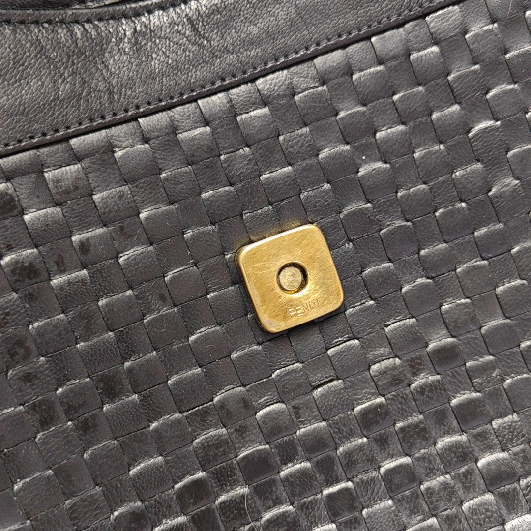 Calfskin Shoulder Bag Black