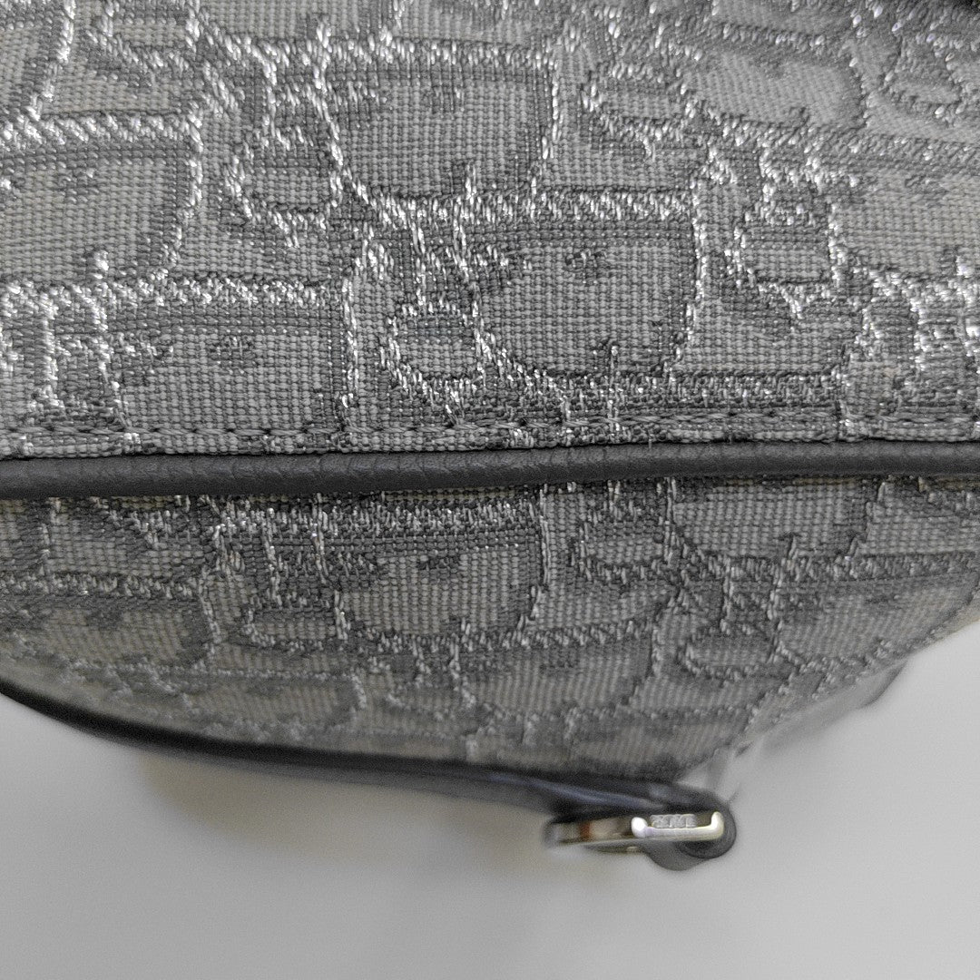 Oblique Canvas Shoulder Bag Gray