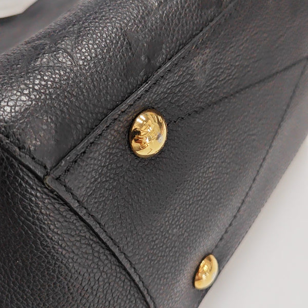 MONTAIGNE MM Monogram Calfskin Black