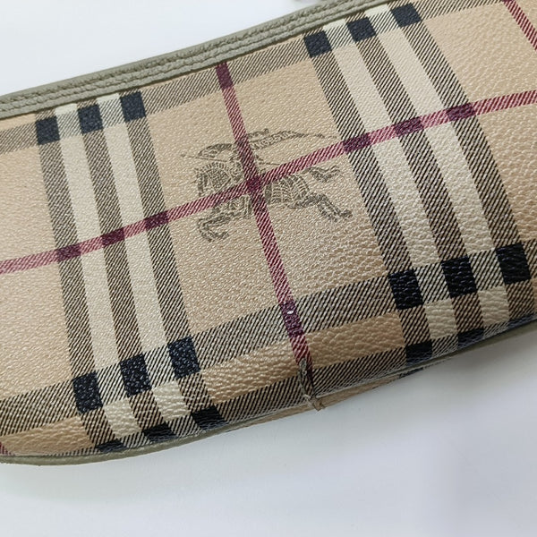 Coated Canvas Clutch Beige