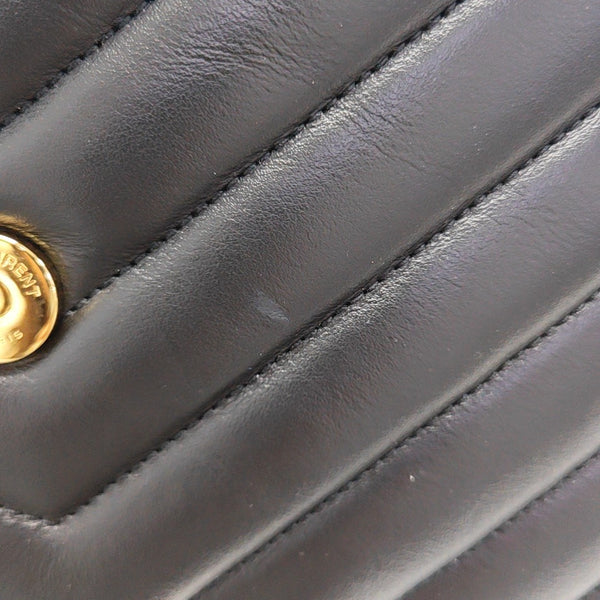 LOULOU Medium Quilted Calfskin Black