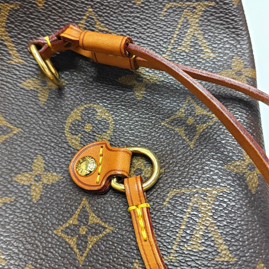 NEVERFULL MM Monogram Coated Canvas Brown