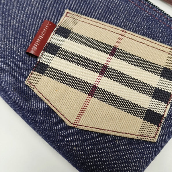 Denim Top Handle Bag Blue