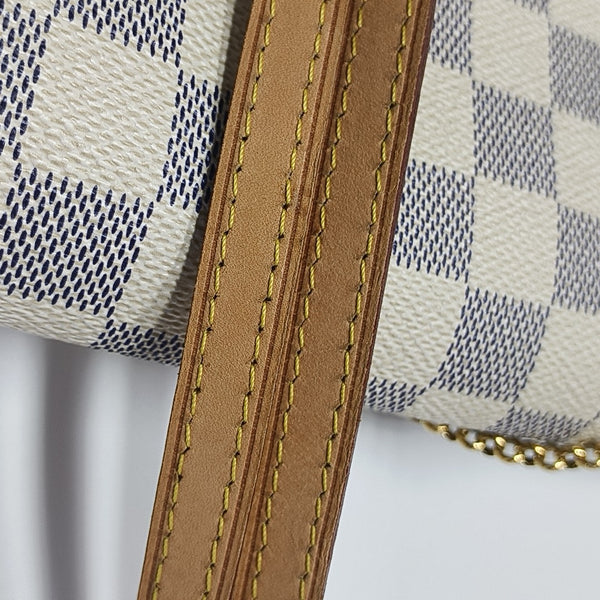 EVA Damier Azur Coated Canvas White