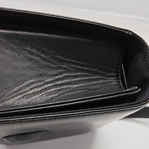 Calfskin Top Handle Bag Black