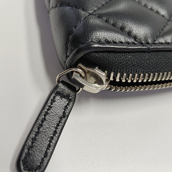 CLASSIC FLAP Mini Quilted Lambskin Black Wallet