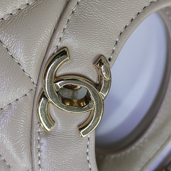 CHANEL 31 Mini Quilted Lambskin Beige