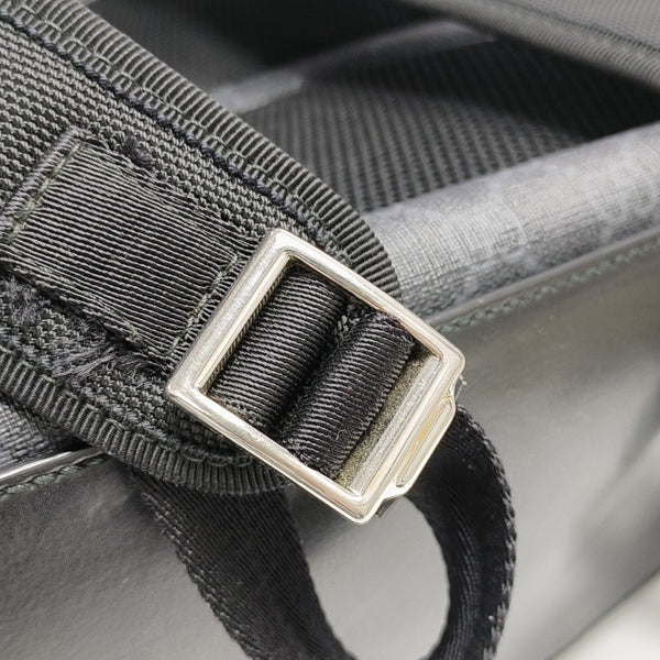 Monogram Coated Canvas Backpack Black