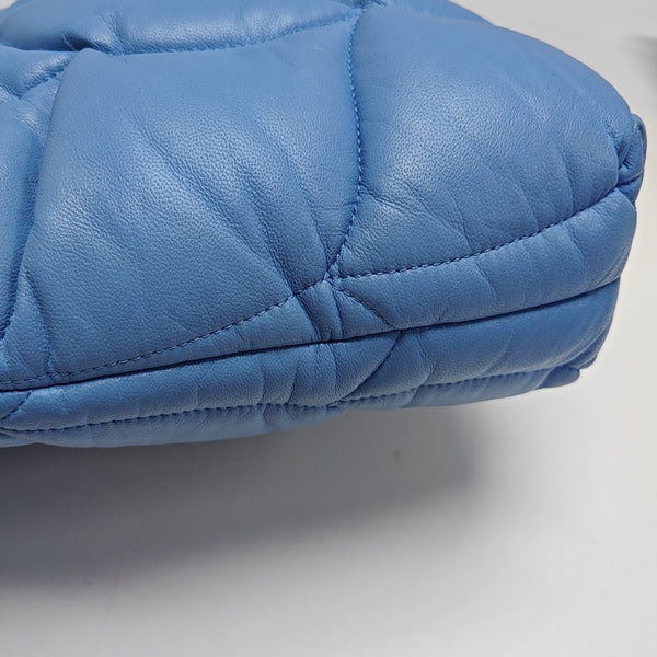 Quilted Lambskin Shoulder Bag Blue