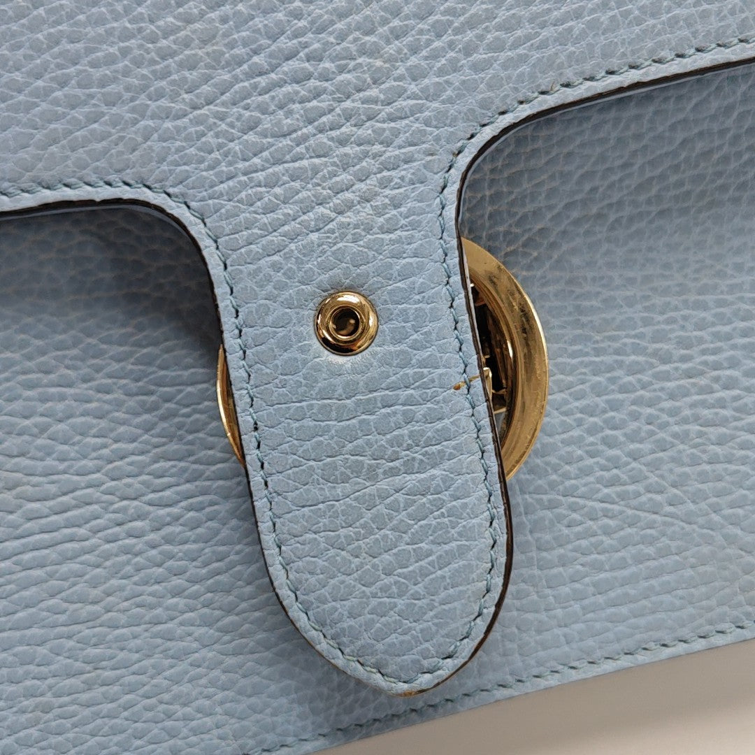 Interlocking G Small Calfskin Blue