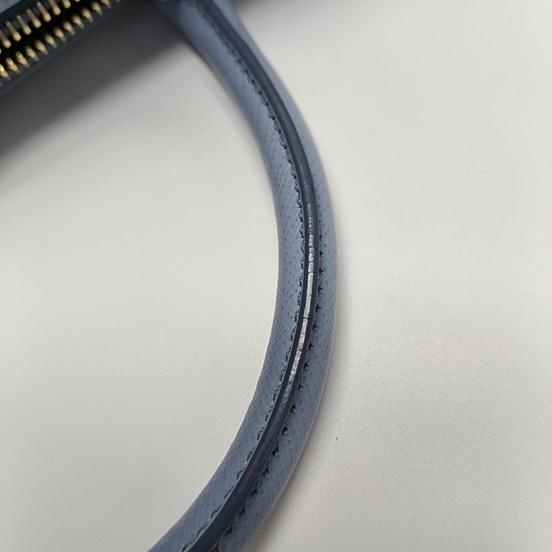 Saffiano Calfskin Shoulder Bag Blue