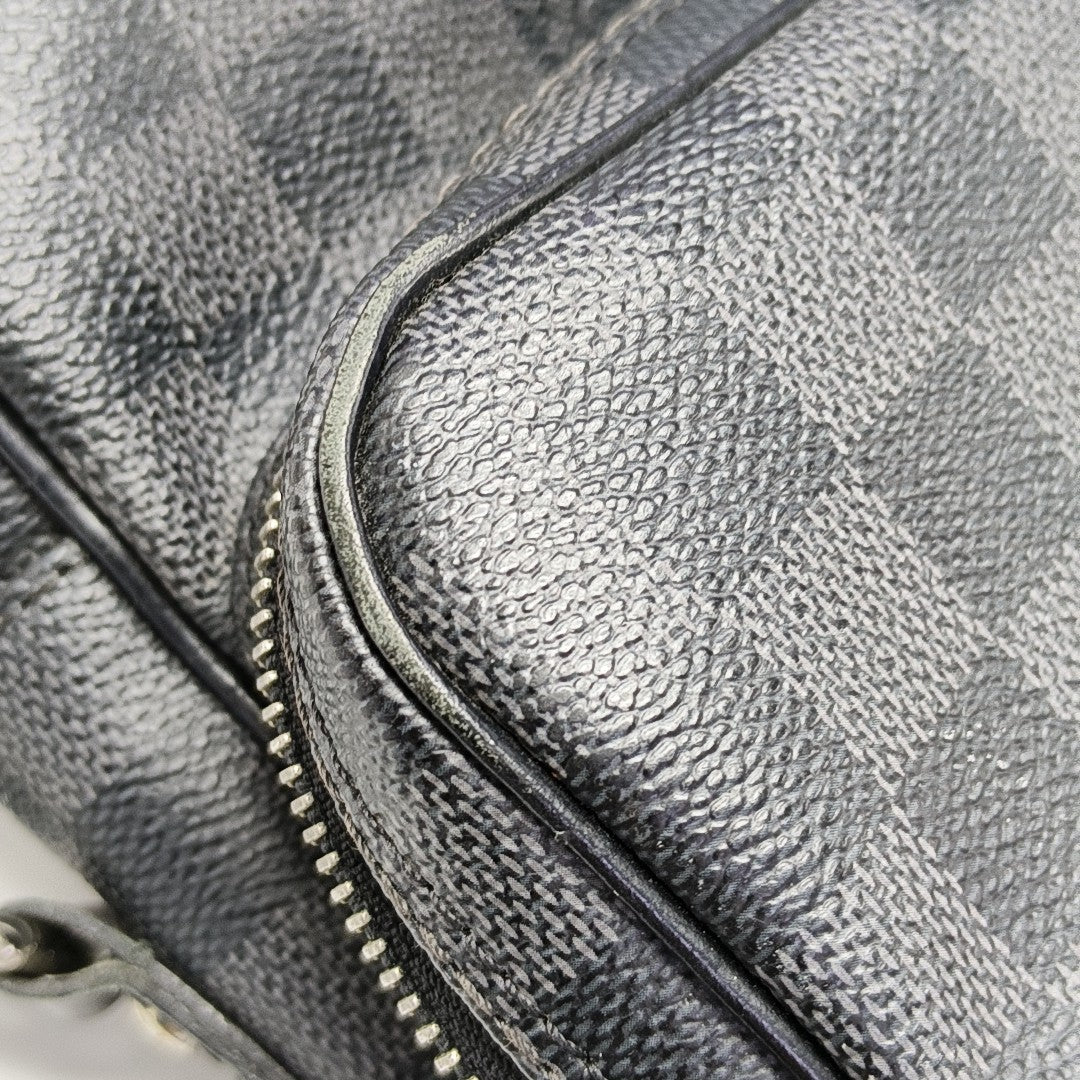 REM Damier Graphite Coated Canvas Gray