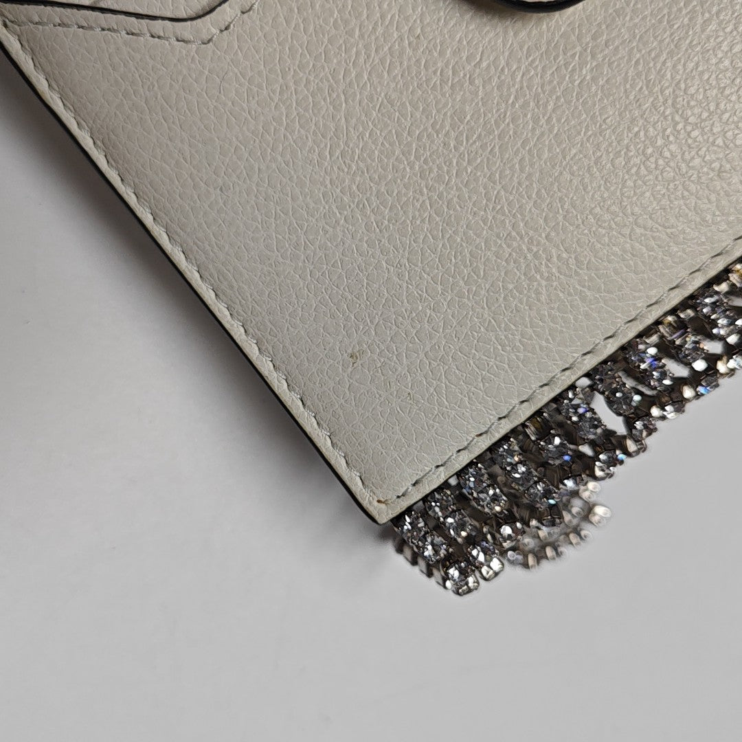 Fringed Calfskin White