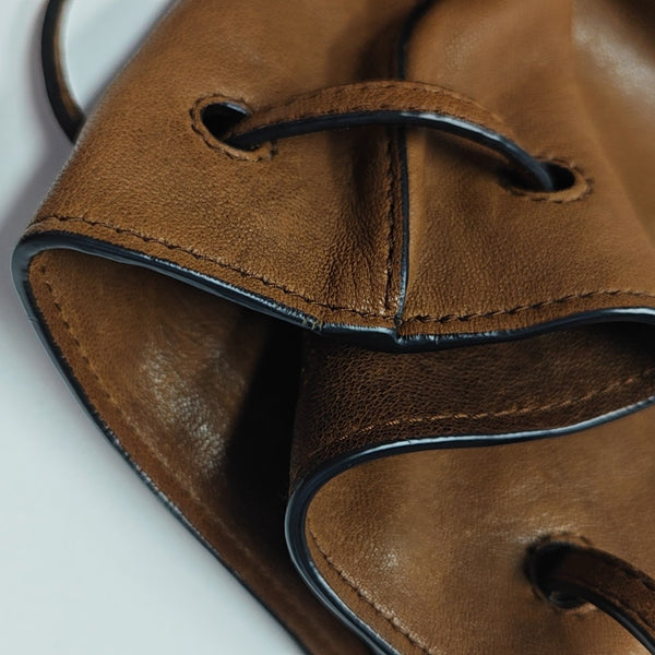 Lambskin Shoulder Bag Brown