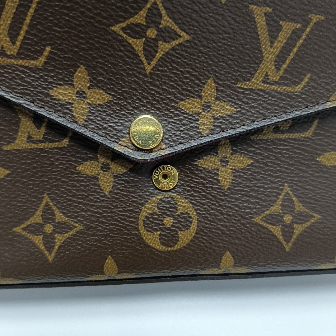 FÉLICIE Monogram Lona Revestida Marrón