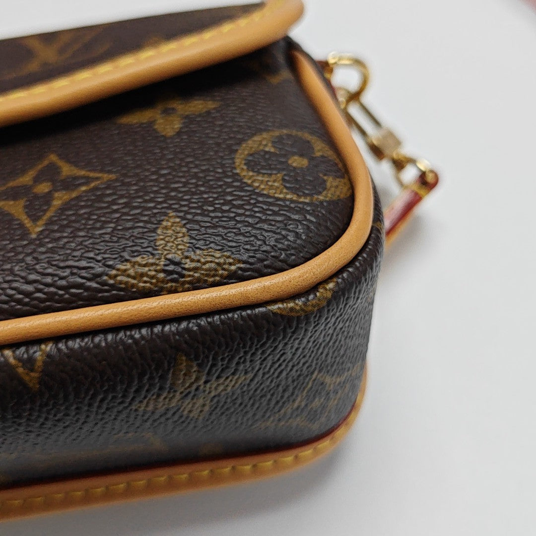 DIANE Nano Monogram Coated Canvas Brown