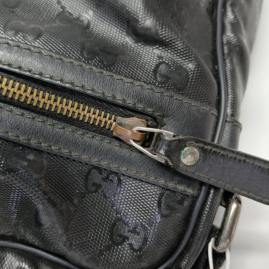 GG Imprime Messenger Monogram Coated Canvas Black