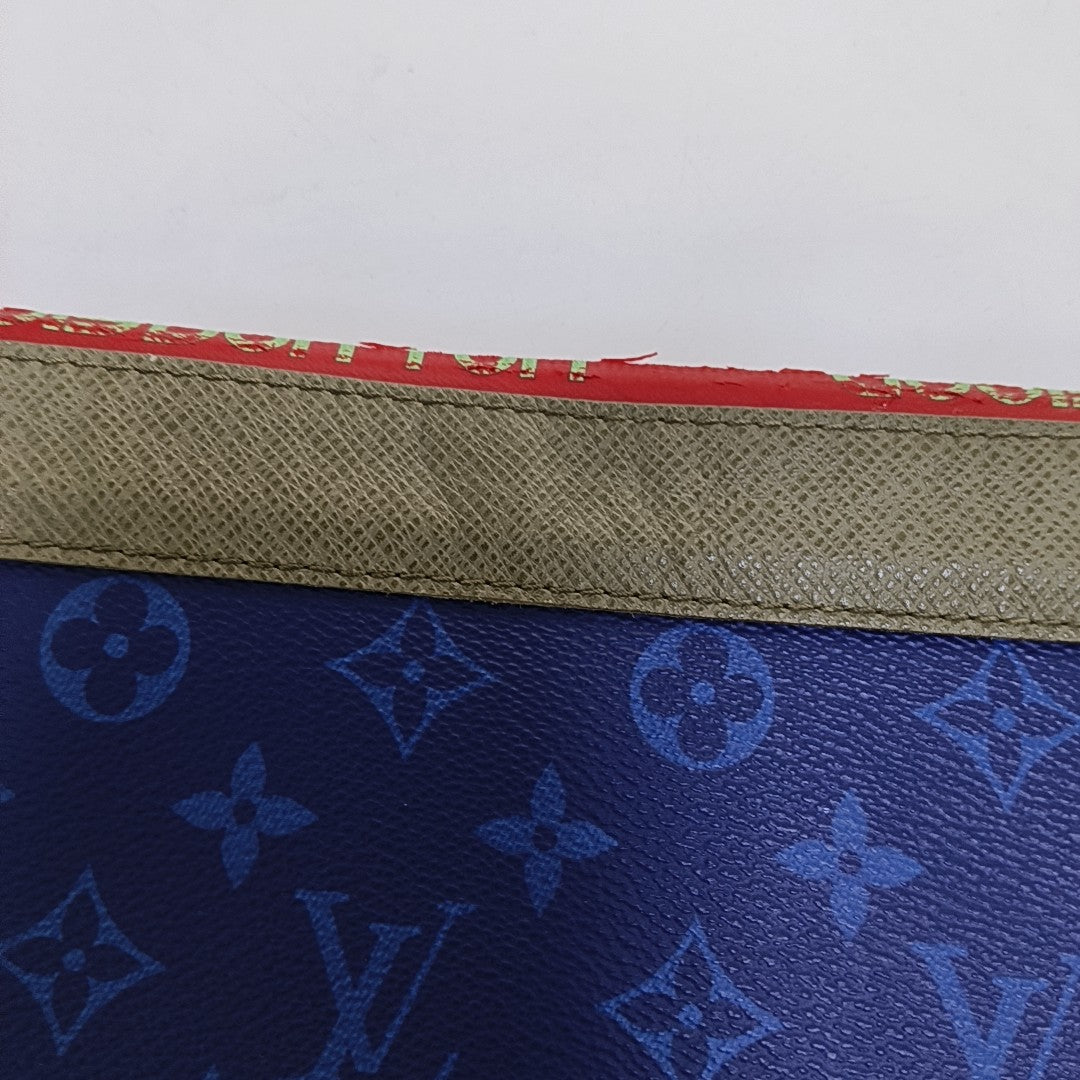DISCOVERY Monogram Coated Canvas Blue