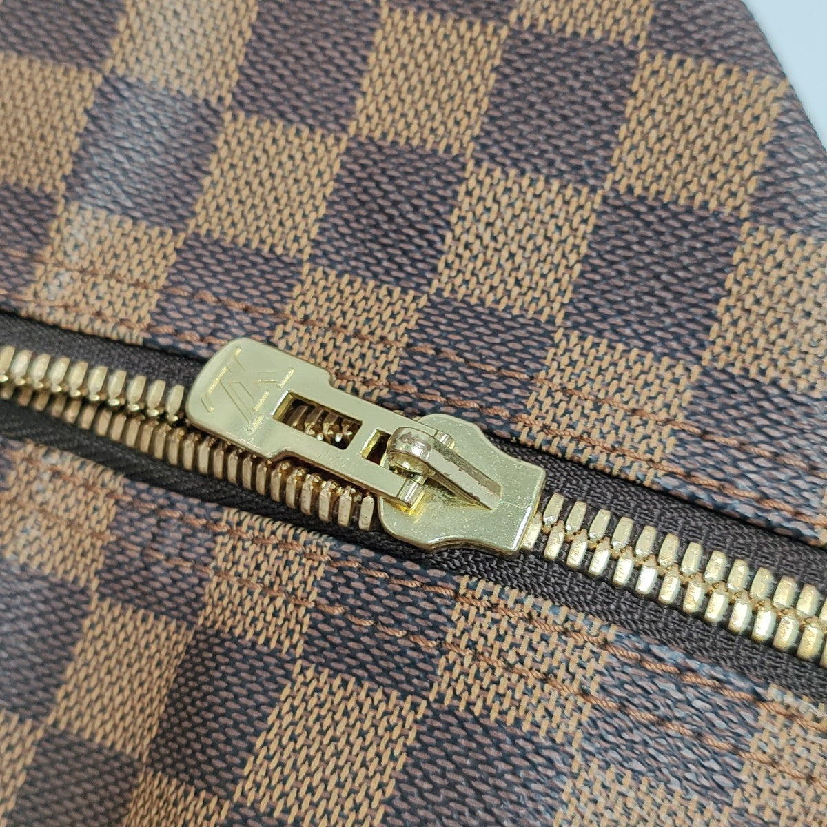 GRIMAUD Damier Ebene Coated Canvas Brown