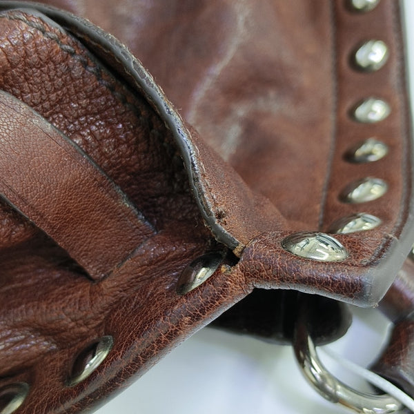 Calfskin Shoulder Bag Brown