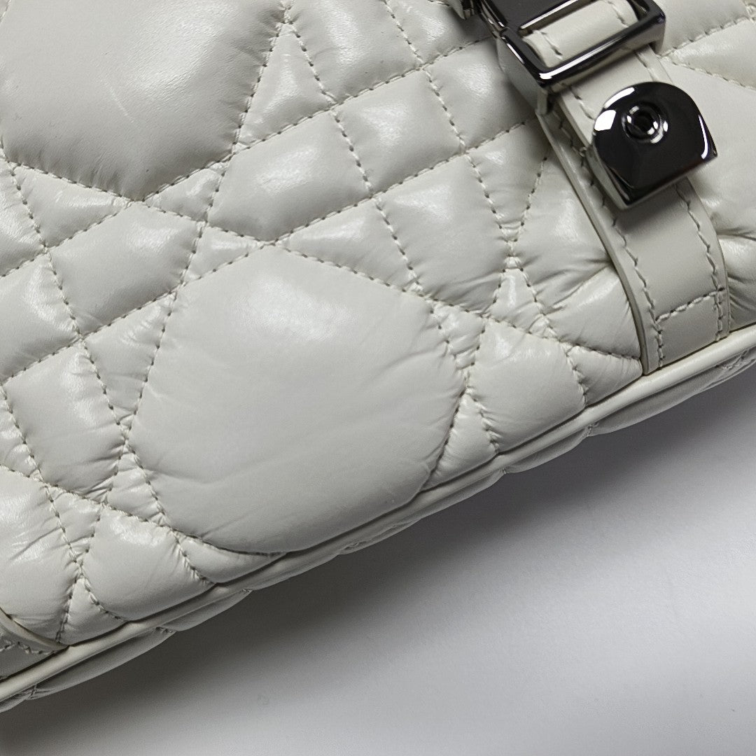 Authenticated pre-owned  Diorcamp Small Cannage Calfskin White - Shoulder Bag at Looply