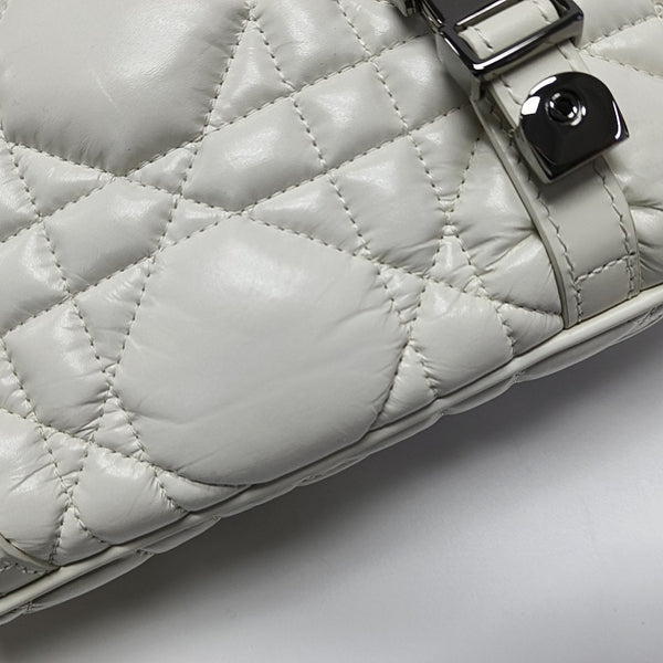 Authenticated pre-owned  Diorcamp Small Cannage Calfskin White - Shoulder Bag at Looply