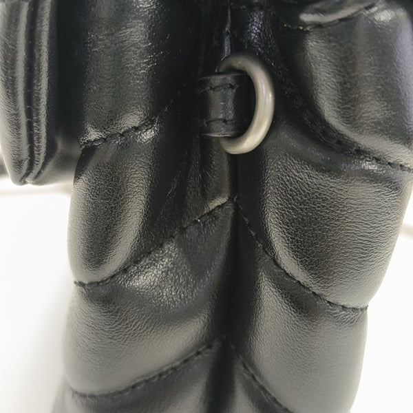 LOULOU Extra Small Chevron Calfskin Black