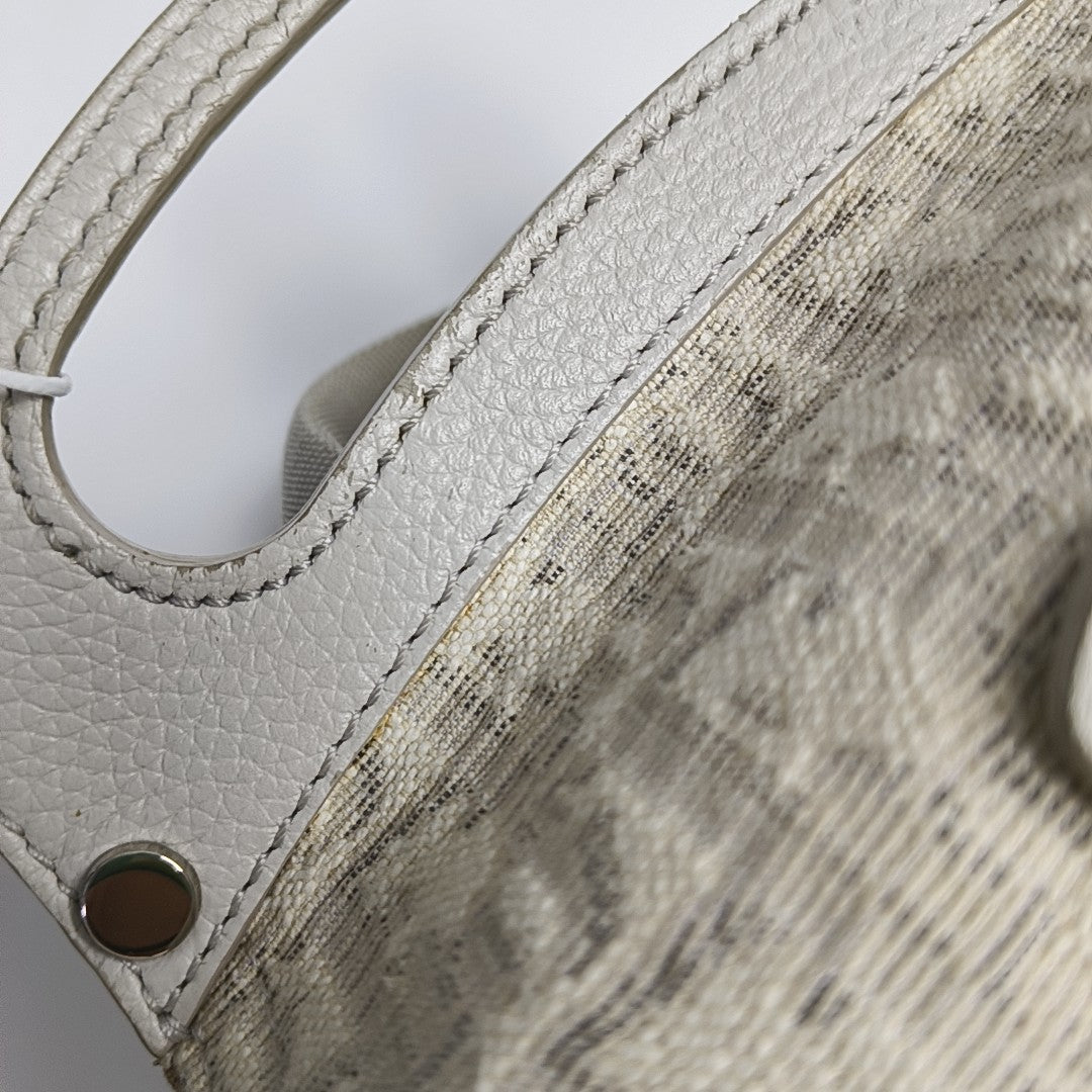 Saddle Mini Piel de Becerro Blanco