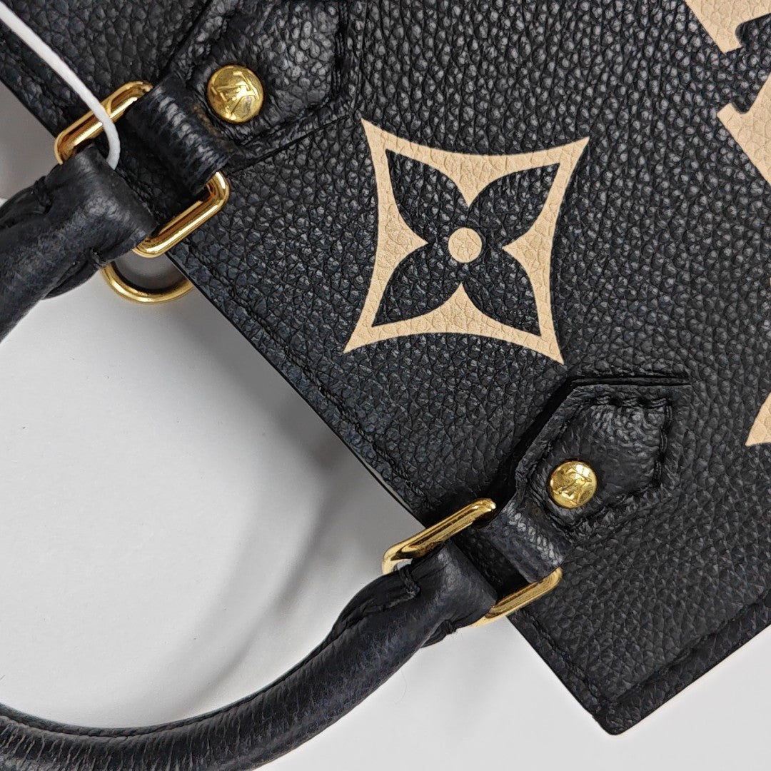 SAC PLAT Mini Monogram Calfskin Black