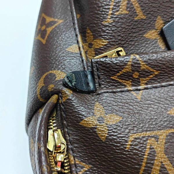 PALM SPRINGS Mini Monogram Coated Canvas Brown