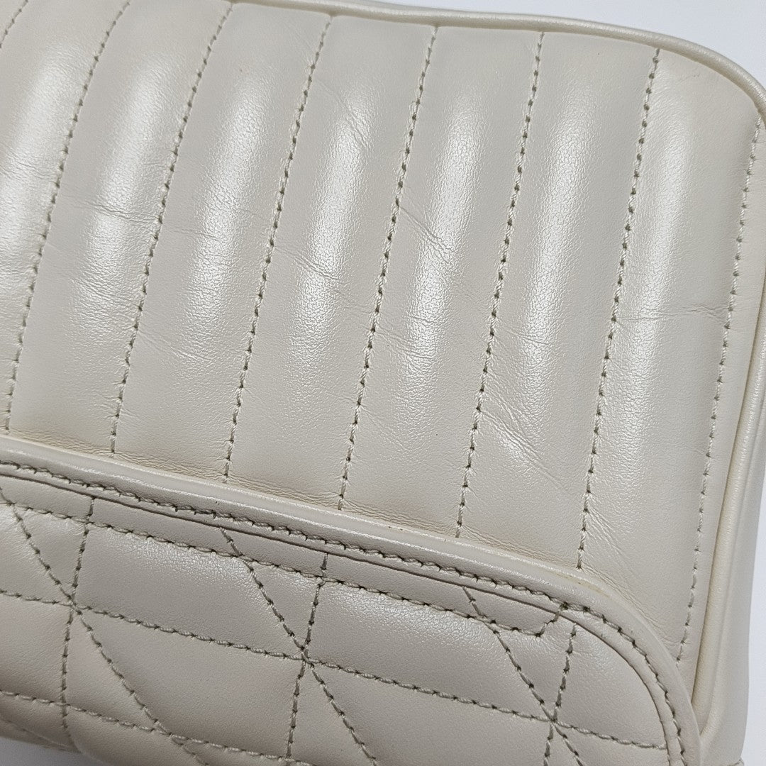 GG Marmont Medium Quilted Calfskin White