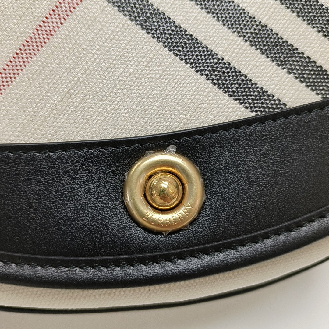 Coated Canvas Shoulder Bag Beige