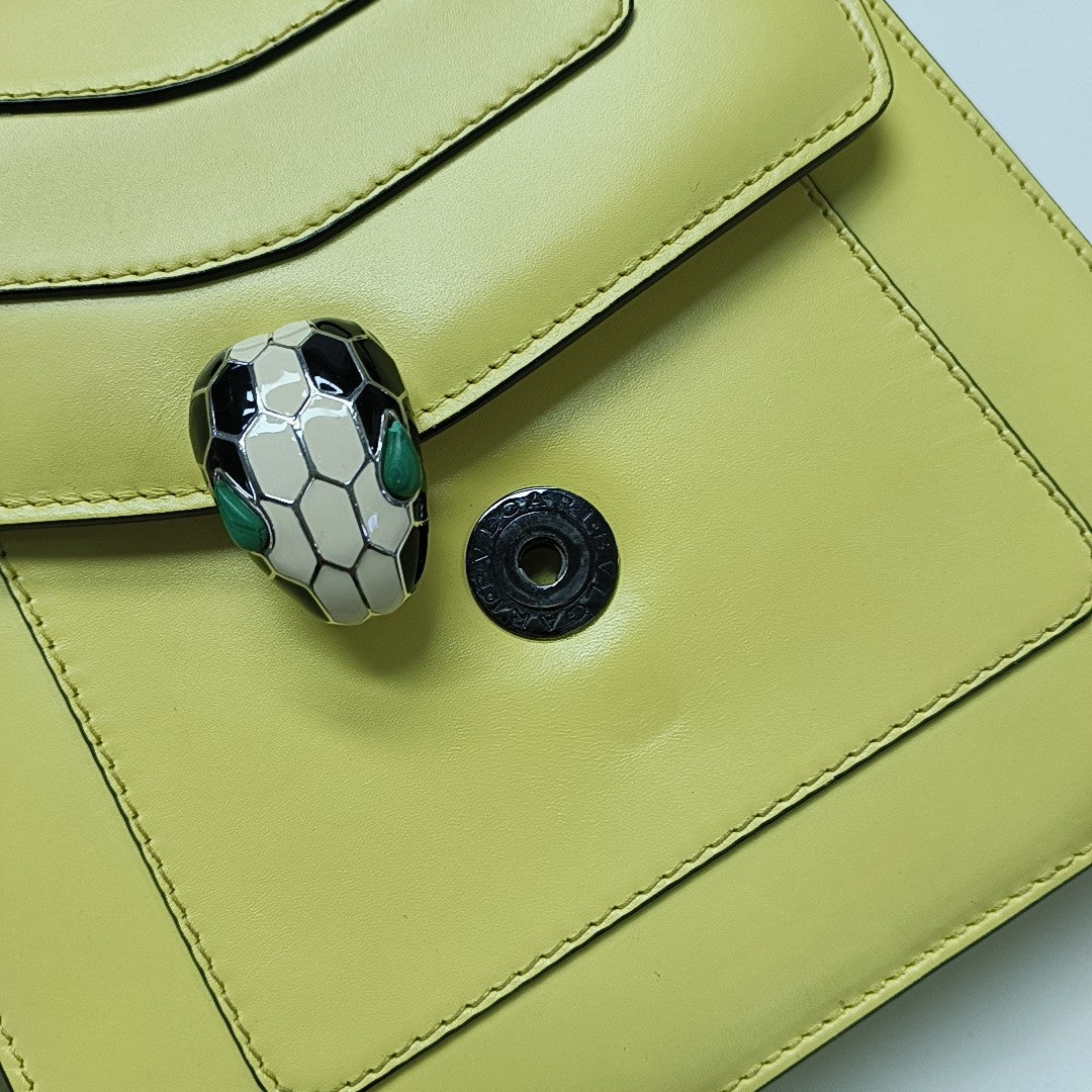SERPENTI FOREVER Small Quilted Calfskin Yellow