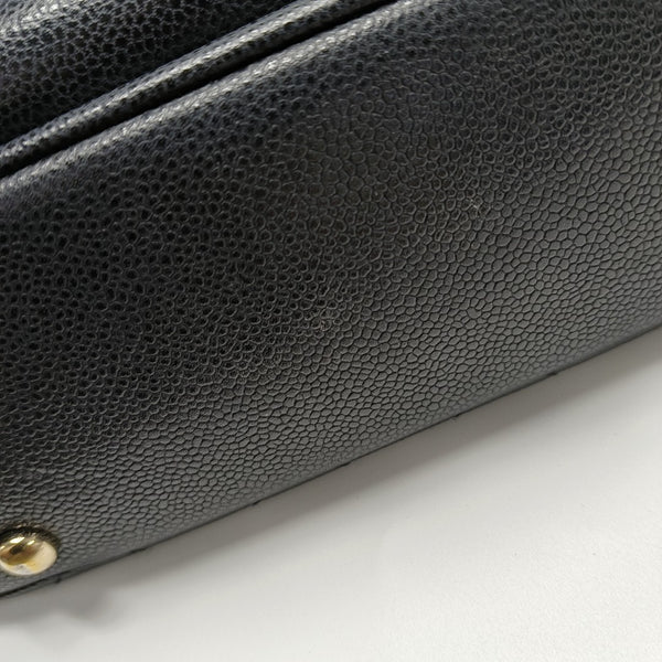 BUSINESS AFFINITY Small Quilted Grained Calfskin Black