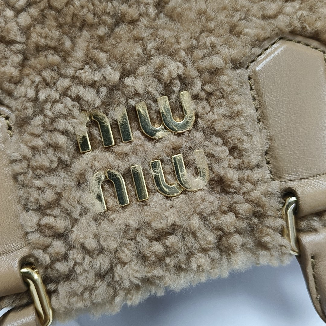 Fabric Shoulder Bag Brown