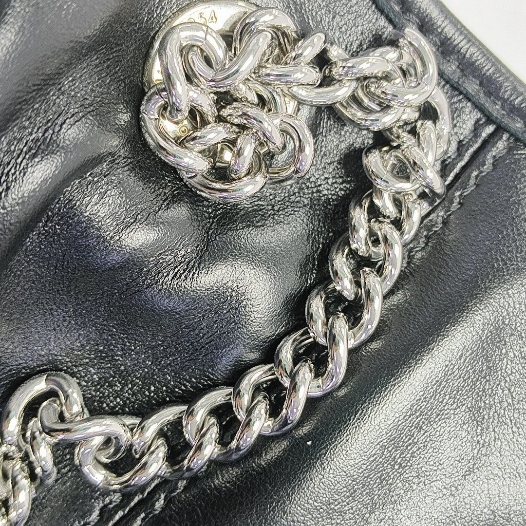 Lambskin Shoulder Bag MM Black