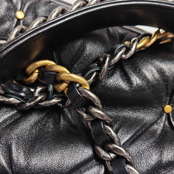 CHANEL 19 Small Quilted Lambskin Black