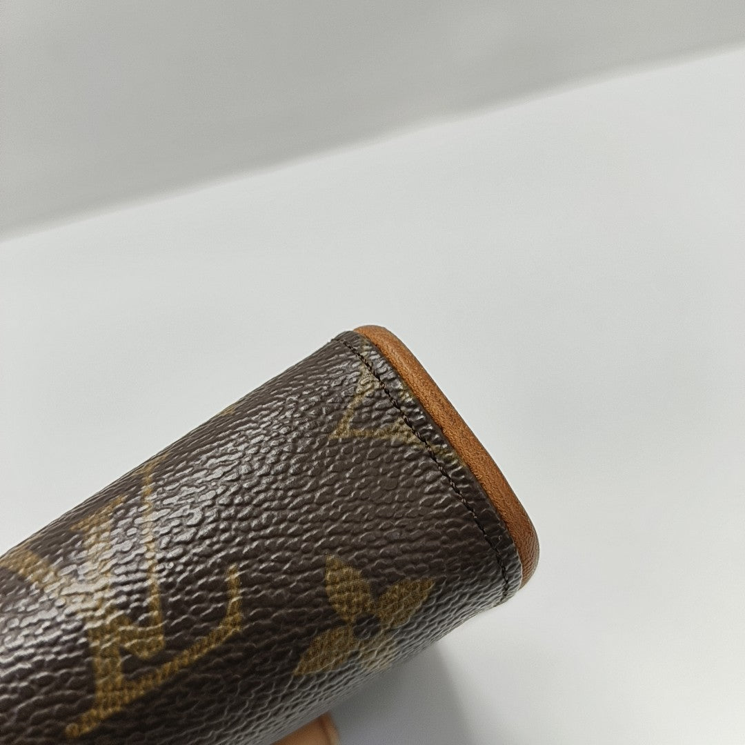 FLORENTINE Monogram Coated Canvas Brown