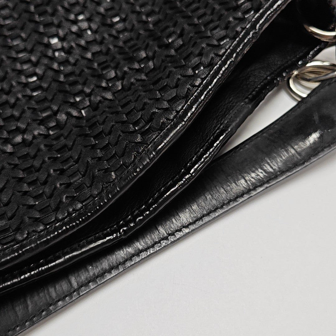 Calfskin Top Handle Bag Black