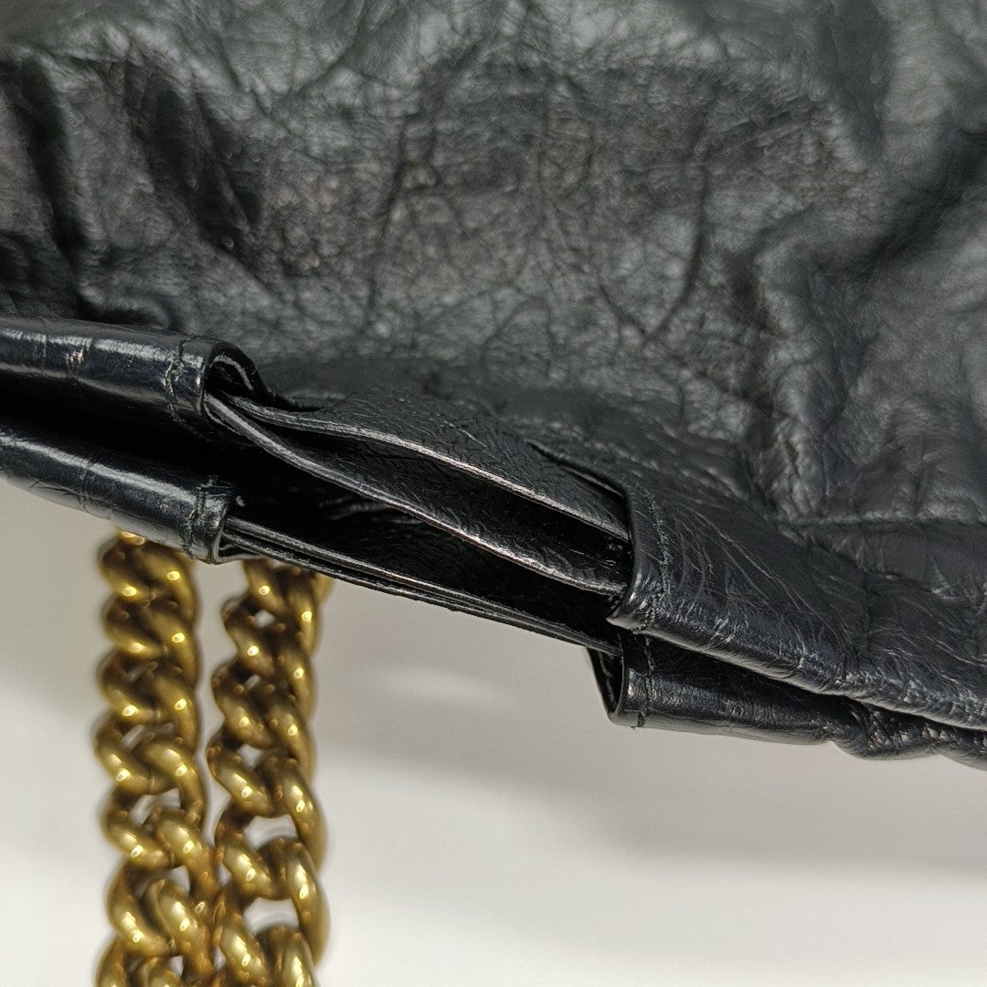 Calfskin Shoulder Bag Black