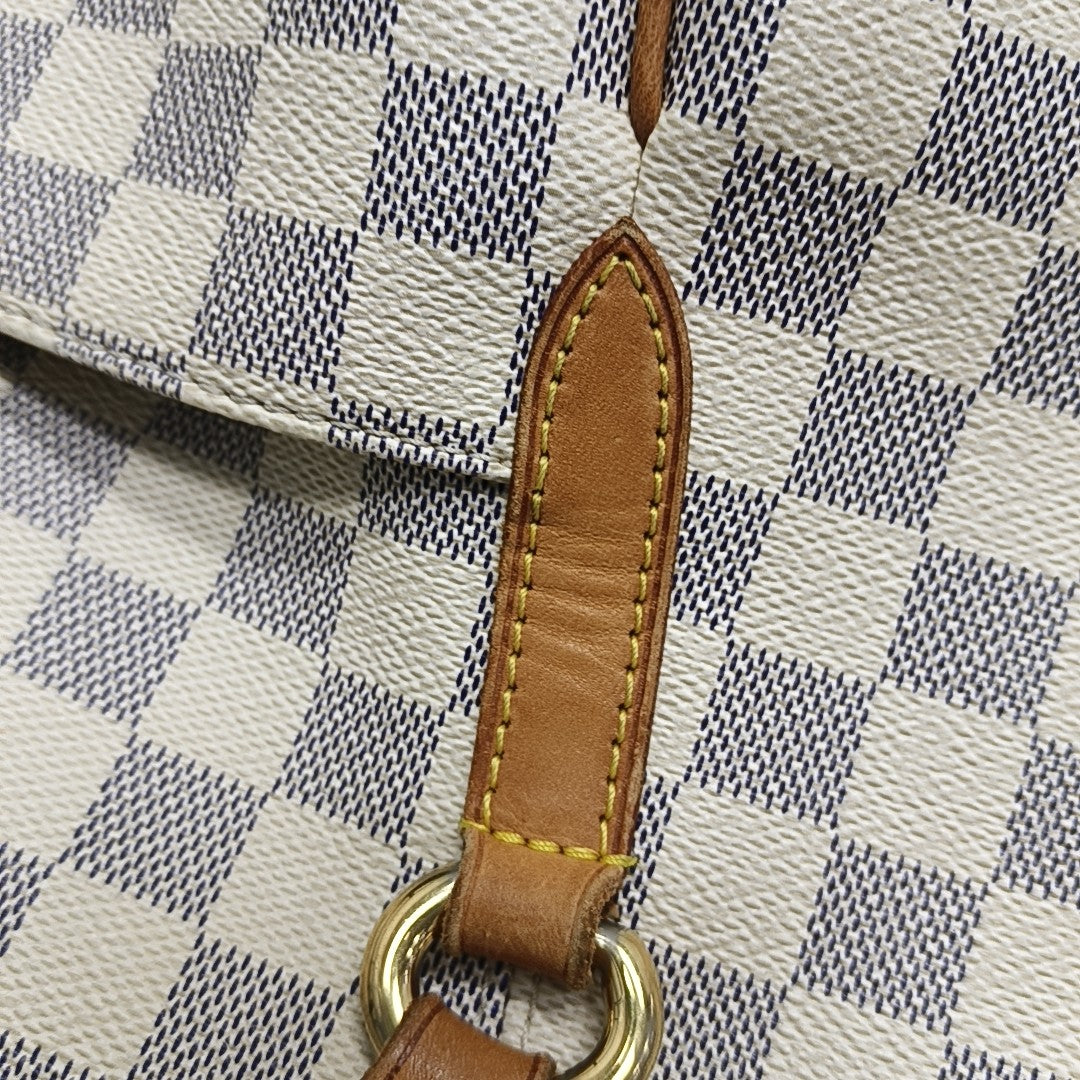 TOTALLY MM Damier Azur Coated Canvas White