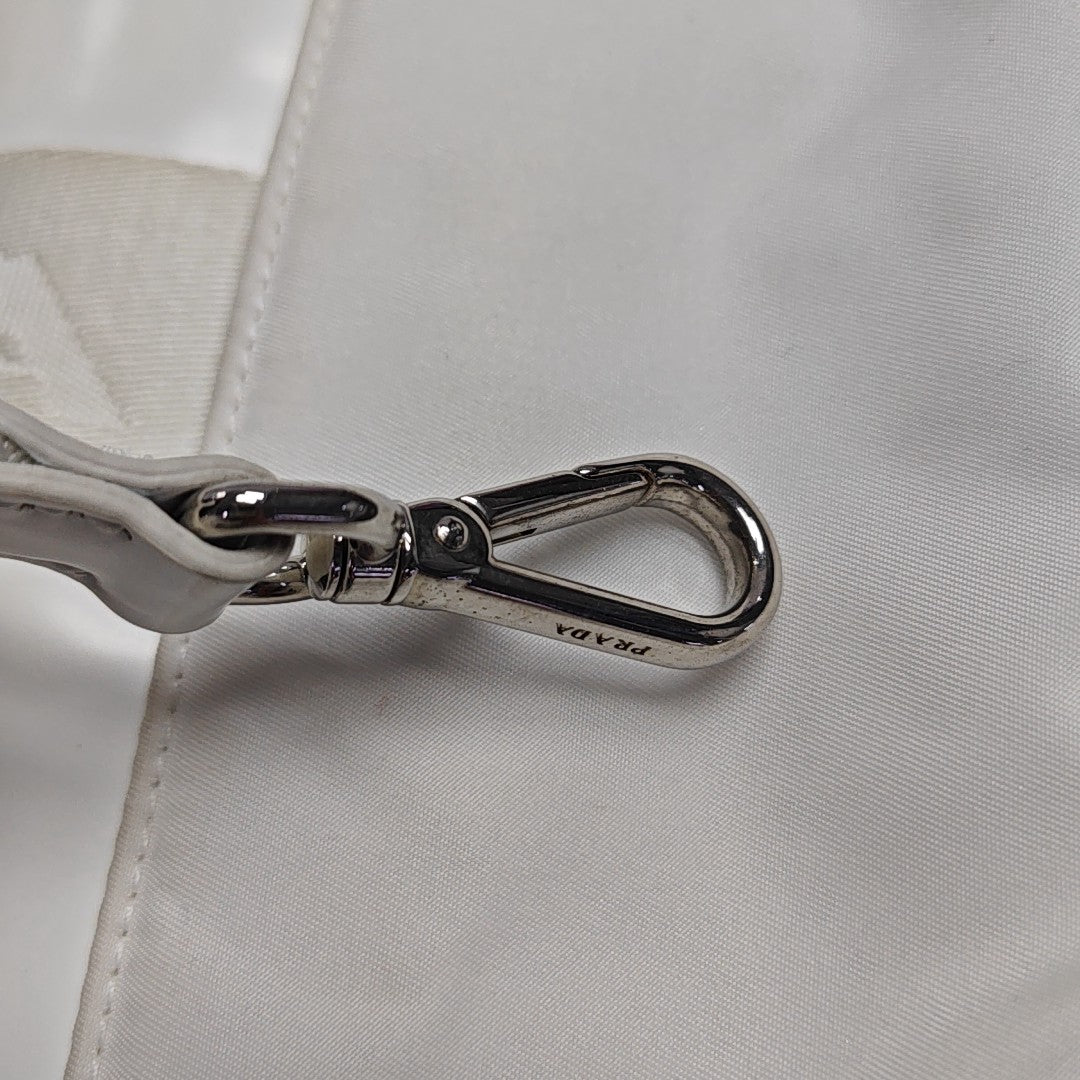 Fabric Shoulder Bag White