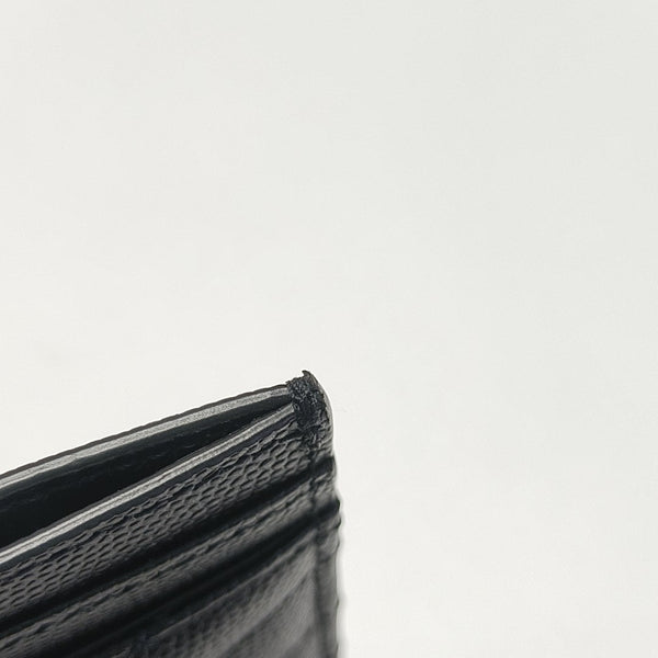 MONOGRAM Chevron Calfskin Black Card Holder
