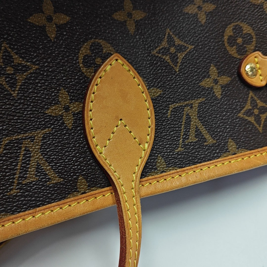 NEVERFULL MM Monogram Coated Canvas Brown