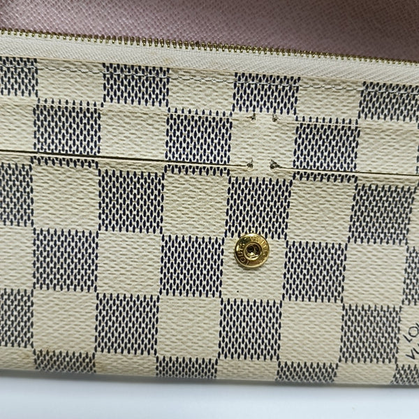 EMILIE Damier Azur Coated Canvas White Wallet